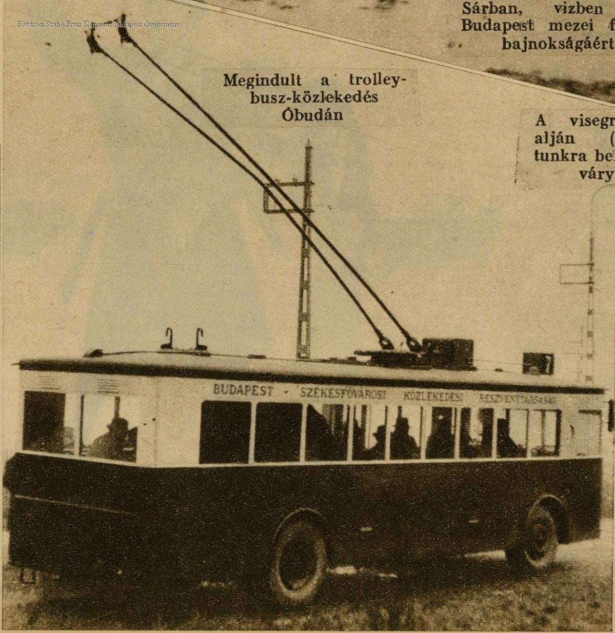 A troliközlekedésről beszámoló képes tudósítás a Budapesti Hírlap képes mellékletében 1933. november 7-én (Fotó: FSZEK Budapest Gyűjtemény) de36dc73-dfe1-4753-960a-58bad7b2941f.jpg