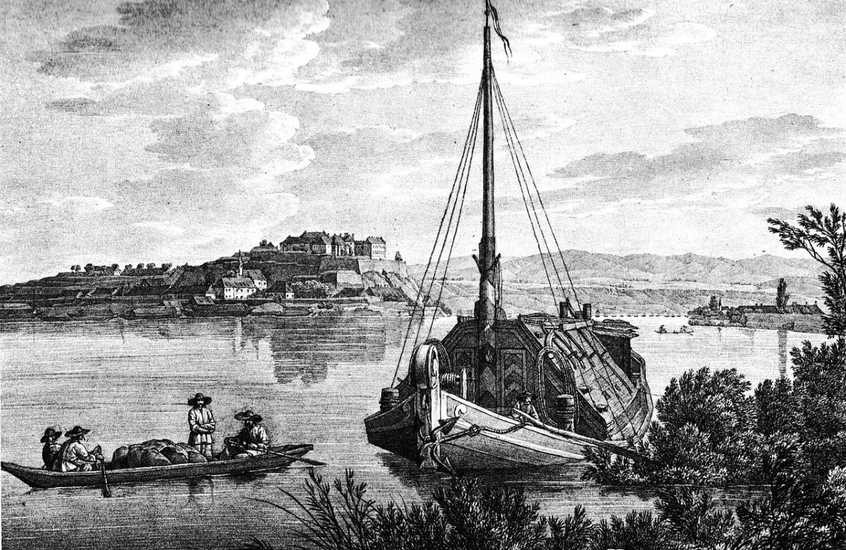 Pétervárad egy 1821-es metszeten (Forrás: Deutschland und die Welt) 02 pétervárad.jpg
