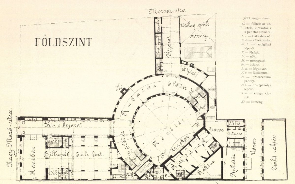 A Somossy Orfeum földszinti alaprajza (Forrás: Magyar Mérnök- és Építész-Egylet Közlönye, 1894. 5. szám) 04 alaprajz.jpg