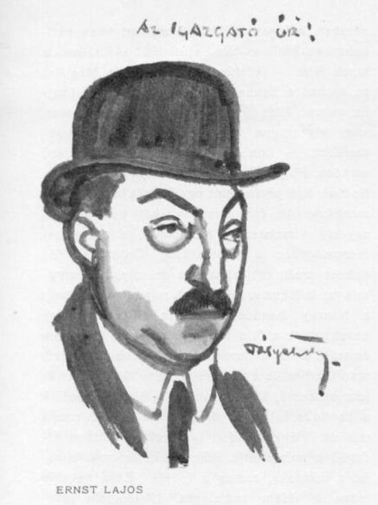 Pólya Tibor karikatúrája Ernst Lajosról (Forrás: Művészet, 1915. 4. szám) 01 ernst lajos.jpg