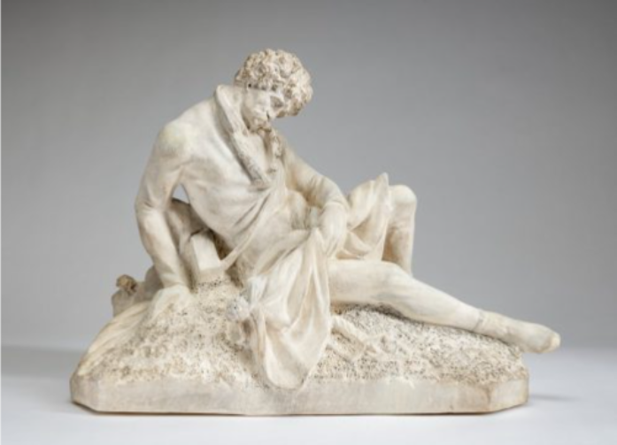 A Petőfi halála című fajansz szobor 1864-ben készült, még azelőtt, hogy felkérték volna a Petőfi-emlékmű elkészítésére (Fotó: Magyar Nemzeti Galéria) Screenshot 2025-05-25 21.00.51.png