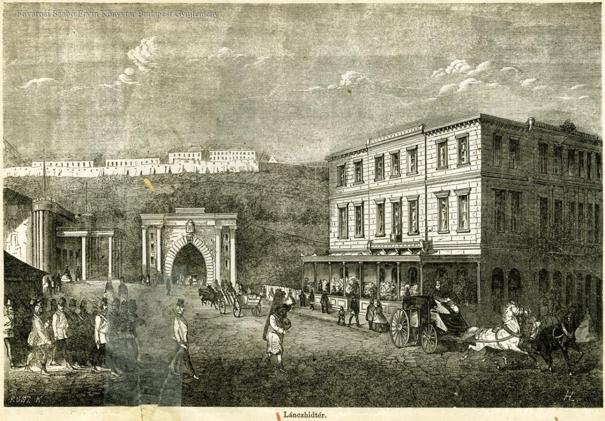 A váralagút H. Lüders és Rusz Károly 1865-ös fametszetén (Forrás: FSZEK. Budapest Gyűjtemény) da258ab1-ada5-492a-827b-7fedfd612e23.jpg