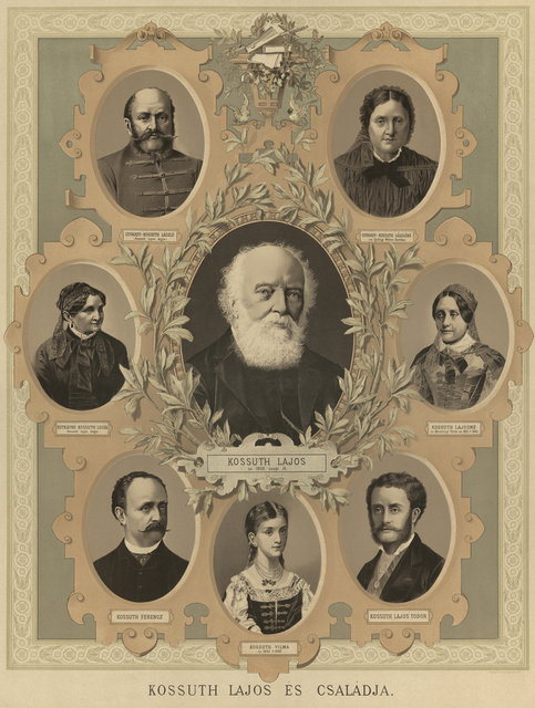 Kossuth Lajos és családja (Forrás: Magyar Nemzeti Múzeum, TK Grafikai Gyűjtemény, 5074 lt. sz.) TK_GR_5074_Arc_kossuth és családja.png
