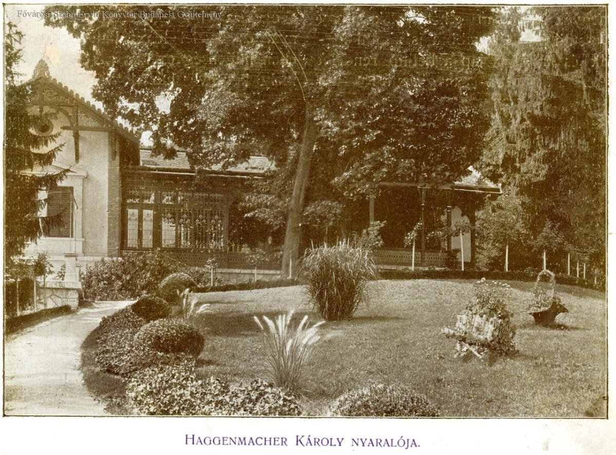 Haggenmacher Károly nyaralója 1906-ben (a belső udvar felőli oldal) (Fotó: FSZEK Budapest Képarchívum) c41c6c5b-b567-460b-a93b-0a609a0032a2.jpg